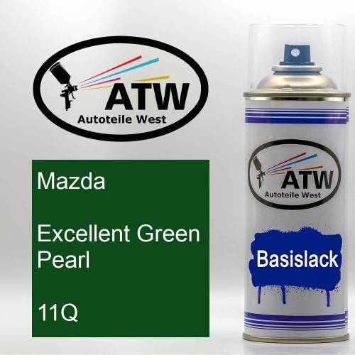 Mazda, Excellent Green Pearl, 11Q: 400ml Sprühdose, von ATW Autoteile West.